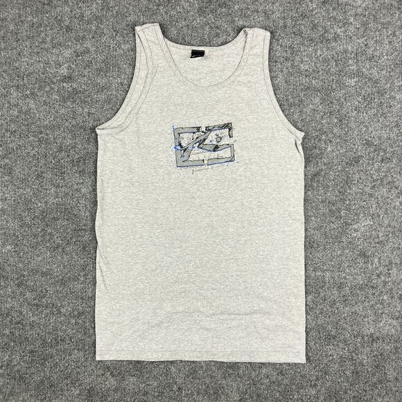Rusty Gray Tank Top Mens Size S Graphic Print Sleeveless Athletic Casual Vintage - Picture 1 of 8